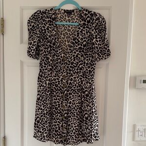 Something Navy Leopard Print Dress